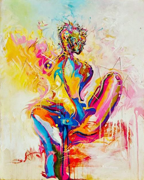 The Priestess - 2019 - Oil & Acrylic On Canvas - 2Ft x 3Ft