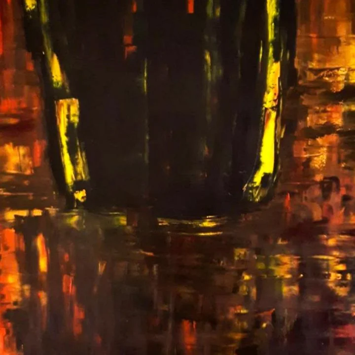 Paul Andrew's Works My Broken Wine Glass - 2020 - Oil On Canvas - 4Ft X 5Ft