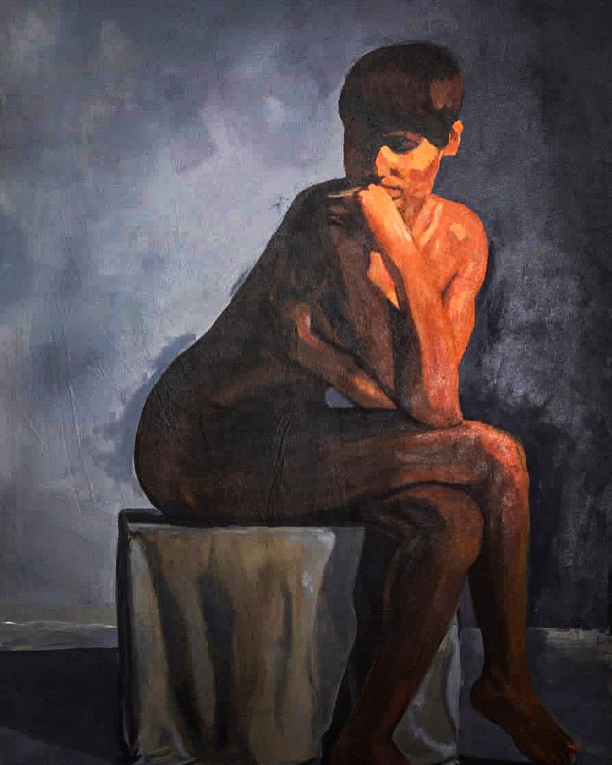 Pondering - 2019 - Oil On Canvas - 2 x 3 Ft