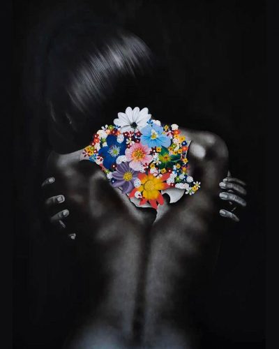 Damilola Olusegun - Déja Vu 4 - Charcoal & Acrylic On Canvas - 2021 - 5Ft x 6Ft